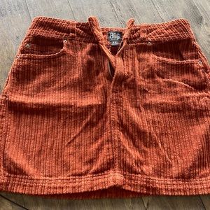 Orange mini skirt